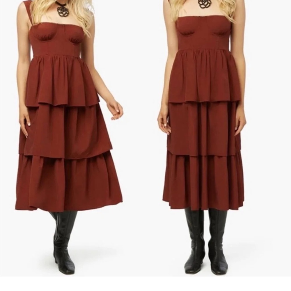 Weworewhat corset maxi dress
